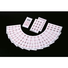 Gefahrensymbole nach GHS, Gewässergefährdend GHS 09 Achtung, Größe 18x26mm, mit 30 Stück auf Bogen, selbstklebend