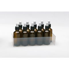 Pipettenflaschen, 50ml, mit Schraubdeckelpipette, Braunglas zylindrisch, Pack mit 10 Stück www.laborplan.eu