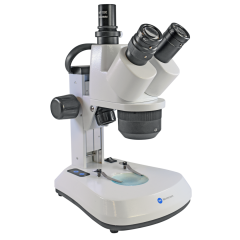 Stereomikroskop BMS ST-40-C-2L digital, mit Mikroskop-Kamera (3 MP) mit USB 2.0, 2x/4x, Vergrößerung 20x und 40x, LED Beleuchtung, Festarmstativ, Schrägeinblick 45º