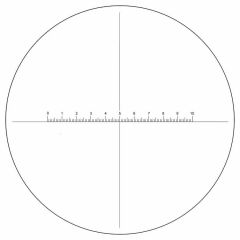 BMS Mikrometerstrichplatte, Strichplatte 100/10mm, DIA 19MM