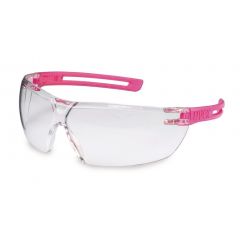 Schutzbrille uvex x-fit farblos, pink, innen beschlagfrei, außen extrem kratzfest und chemikalienbeständig