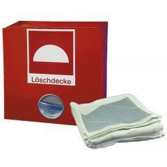 Feuerlöschdecke, nach DIN EN 1869 im Metallbehälter