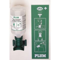 Augenspül-Station, mit 1 Flasche, 500 ml 0,9% Kochsalzlösung