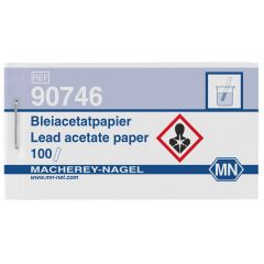 Qualitatives Bleiacetat Papier für Sulfid: 5 mg/L S²⁻, Heftchen mit 100 Streifen (75 x 10 mm)