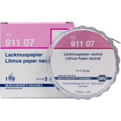 Qualitatives pH Testpapier Lackmuspapier neutral pH: 5,0–8,0, Nachfüllpackung, 3 Rollen 5 m mit 7 mm Breite