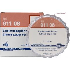 Qualitatives pH Testpapier Lackmuspapier rot pH: 5,0–8,0, 1 Rolle 5 m mit 7 mm Breite