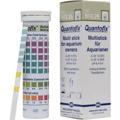 Halbquantitative Teststäbchen QUANTOFIX Multistick für Aquarianer, Packung mit 100 Tests, 91326