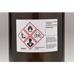 Etikettensatz für Chemikalienabfälle, 105 x 72 mm, R + S Sätzen, Warnzeichen und Abfallschlüssel Nr., 7 Etiketten