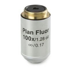 Euromex Plan semi-apochromatisches Fluarex S100x/1,28 Immersionsöl IOS-Objektiv, Arbeitstand 0,21 mm (AE.3156), für Euromex Oxion® Serie