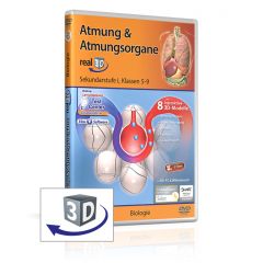 Atmung & Atmungsorgane - real3D Software, GIDA, Sekundarstufe I, Klasse 5-9, BIO-SW047-5ML