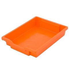 Aufbewahrungswanne, orange, flach (HxBxT: 7,5x 31,2x 42,7 cm)