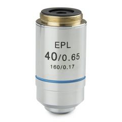 Euromex E-plan EPL S40x/0,65 Objektiv, Arbeitsabstand 0,45 mm und 0,17mm Deckglas korrigiert (IS.7140), für Euromex iScope® 