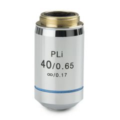 Euromex Plan PLi S40x/0.65 IOS Objektiv, unendlich korrigiert. Arbeitsabstand 0,54 mm und 0,17mm Deckglas korrigiert (IS.7240), für Euromex iScope® 