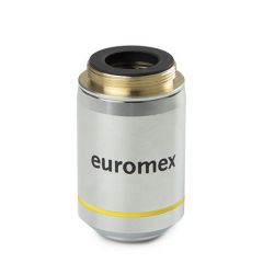 Euromex Plan Fluarex PLFi 10x/0,30 IOS Objektiv, unendlich korrigiert, Arbeitsabstand 12,4 mm und 0,17mm Deckglas korrigiert (IS.7410), für Euromex iScope® 