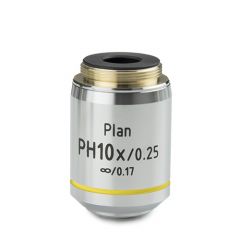 Euromex Plan Phasenkontrast PLPHi 10x/0,25 IOS Objektiv, unendlich korrigiert, Arbeitsabstand 10,2 mm und 0,17mm Deckglas korrigiert (IS.8910), für Euromex iScope® 