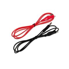 Messkabel-Set Banane/ Kroko, Länge ca. 1m, schwarz / rot