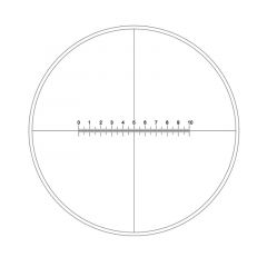 MOTIC Strichplatte mit Skala (10mm in 100 Teilen) und Fadenkreuz (Ø19mm)