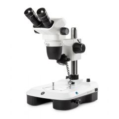 Euromex NexiusZoom-Stereomikroskop EVO NZ.1702-M, 6.5x - 55x, binokular, Säulenstativ, Auf- und Durchlicht, Spiegel für Dunkelfeld, Embryologie (NZ.1702-M)