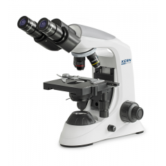 KERN OBE 122, binokulares Schulmikroskop, 40x - 400x Vergrößerung, LED, Kreuztisch, Grob- und Feintrieb, ideal für den Biologieunterricht in der Sekundarstufe  2