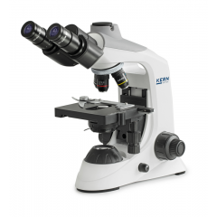 KERN OBE 124, trinokulares Schulmikroskop, 40x - 400x Vergrößerung, LED, Kreuztisch, Grob- und Feintrieb, ideal für den Biologieunterricht in der Sekundarstufe  2