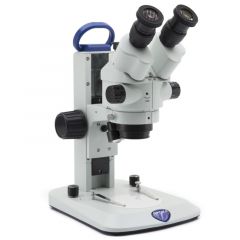 OPTIKA Zoom-Stereomikroskop SLX-3, binokular, 7-45x Zoom, WF 10x/21 mm,  EcoLED™, Zahnstangenstativ, Arbeitsabstand 100mm