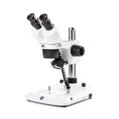 Euromex Stereomikroskop StereoBlue SB.1302-P, 1x/3x Objektive, 10x und 30x Vergrößerung (kann auf 135x vergrößert werden), Säulenstativ, LED