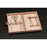 Präparierbesteck, 5-teilig, aus Solinger Edelstahl, nicht rostend, in Holzetui